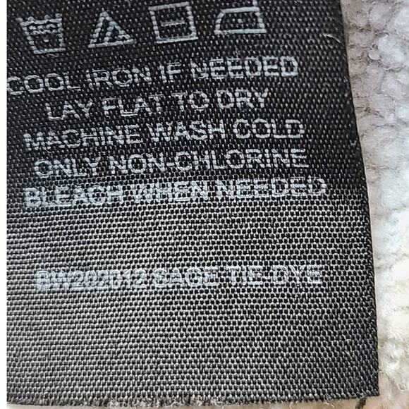 WSLY The Ecosoft Oversized Sage Tie Dyed Hoodie Sweatshirt BW202012 Womens Small - Picture 10 of 10